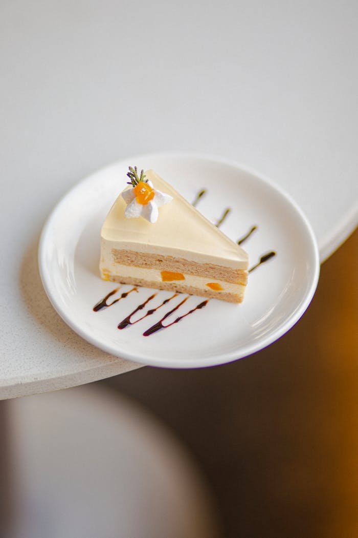 Cake Slice on Plate on Table