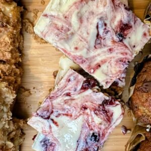 Gluten-Free & Vegan White Chocolate Jammy Flapjack