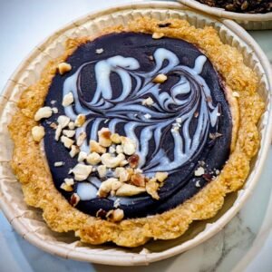 Giant Gluten-Free & Vegan Chocolate Hazelnut Praline Tart